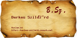 Berkes Szilárd névjegykártya