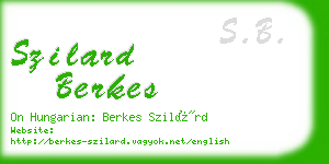 szilard berkes business card